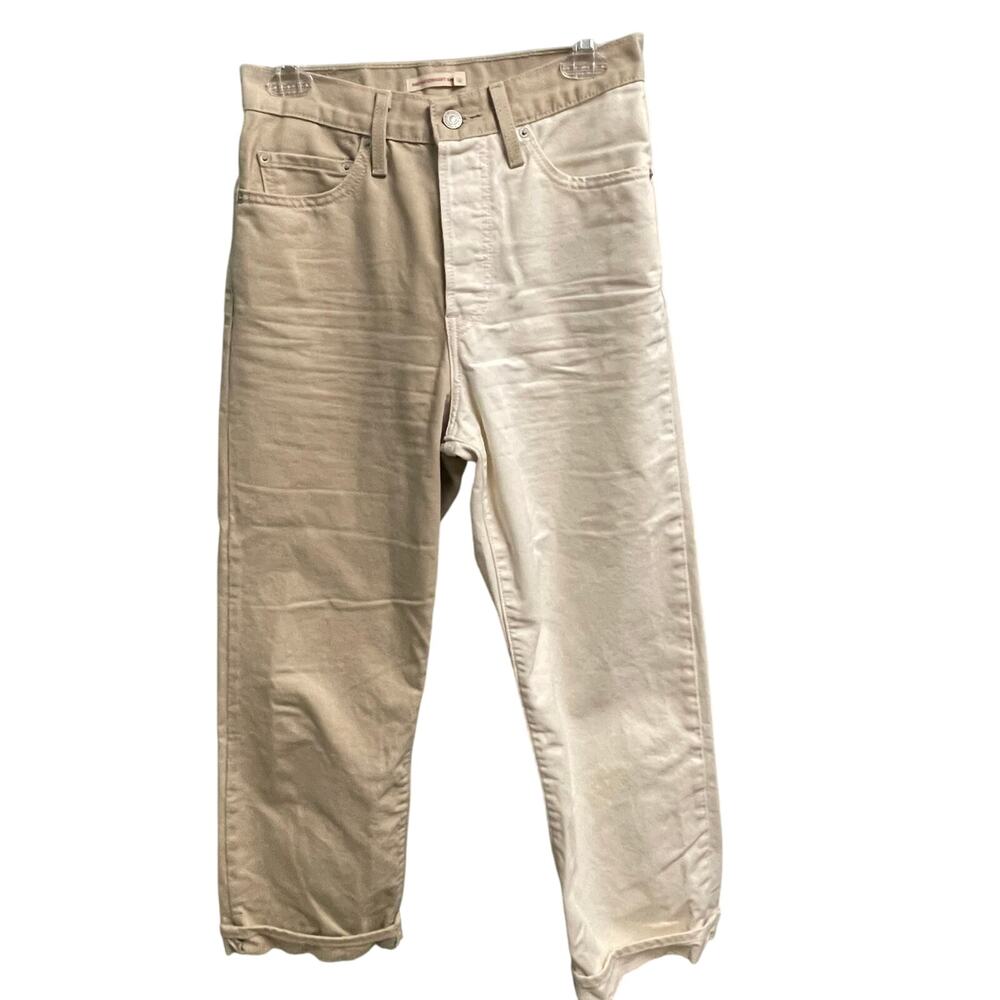 Levis Ribcage Straight Ankle Size 27 Two Tone Cuffed Jeans